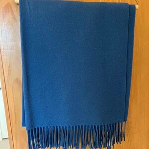 Rag & Bone Wool Scarf - Blue, with Fringe. NWT